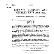 Infants Custody and Settlements Act 1899