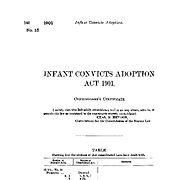Infants Convicts Adoption Act 1901