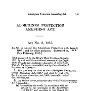 Aborigines Protection Amending Act 1915